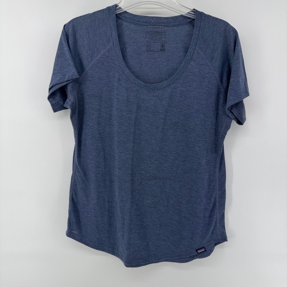 Patagonia Capilene Cool Trail Short Sleeve T Shirt Womens M Blue 24501